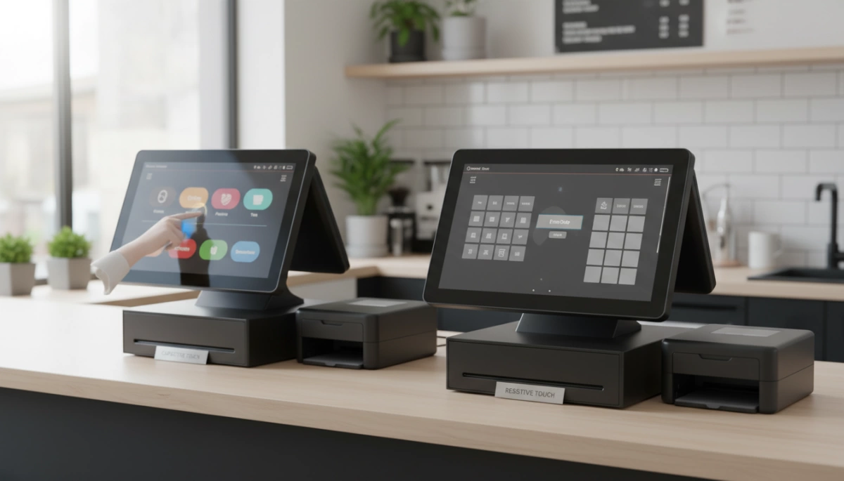 정전식 vs 저항막 방식 POS 디스플레이 비교