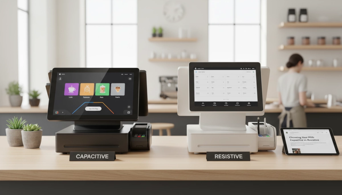 Auswahl zwischen kapazitiven und resistiven POS-Terminals
