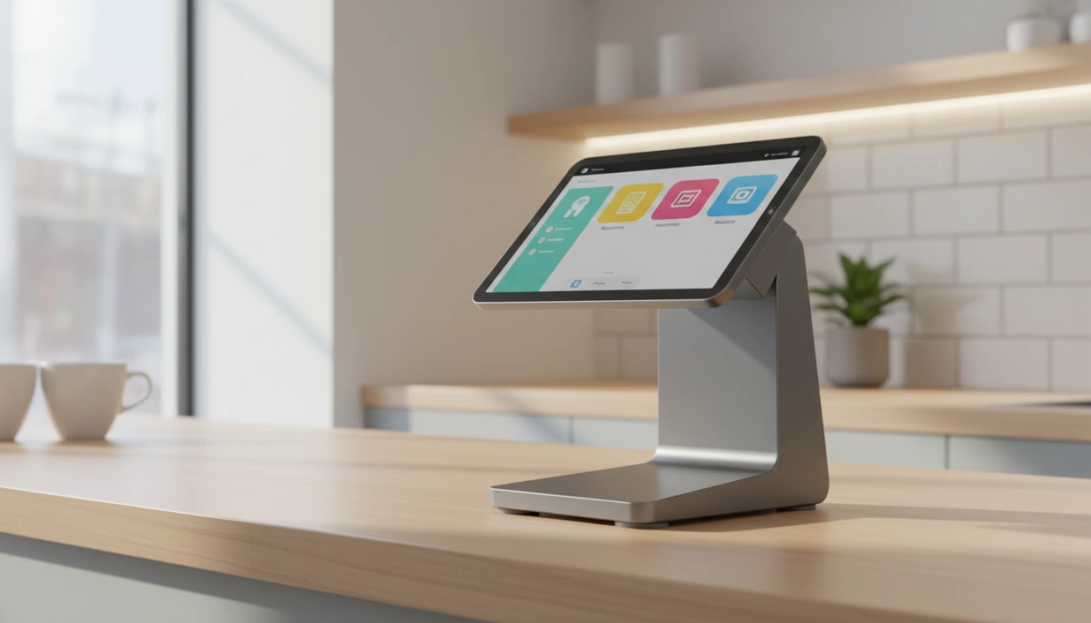 Maßer POS-Terminal Metallständer Stabilität