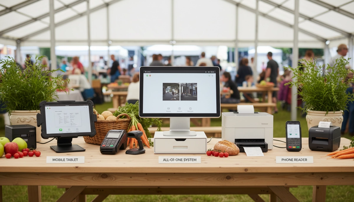 Comparaison du matériel POS pour les marchés agricoles