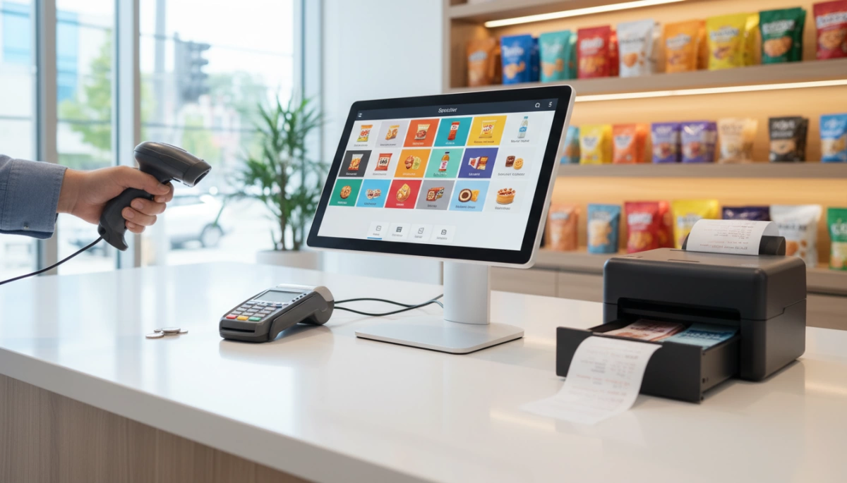 Selezione di hardware POS per negozi di snack