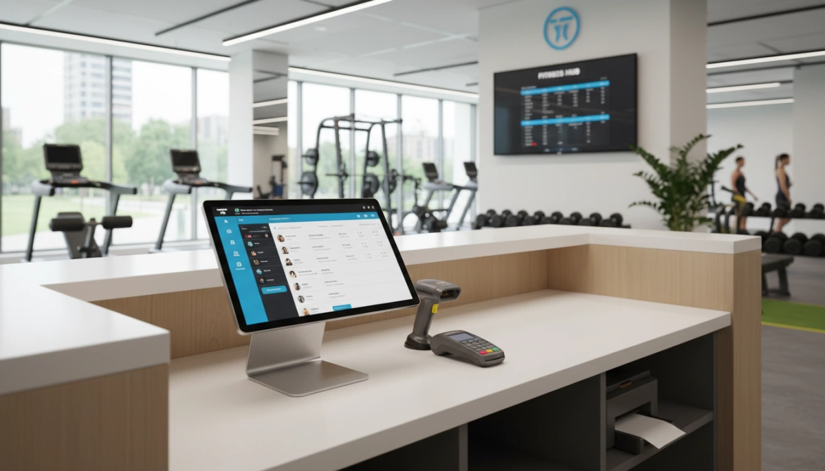 Matériel POS pour l'installation et la mise en œuvre en salle de sport