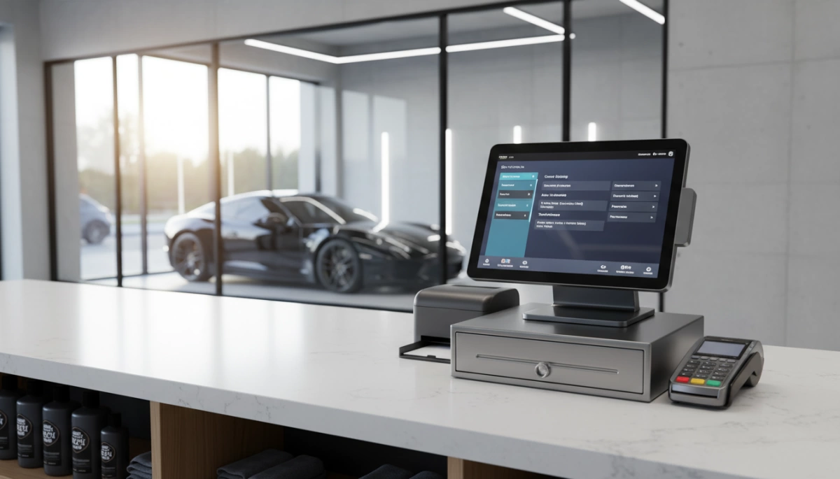 cash register POS for car detailing optimization