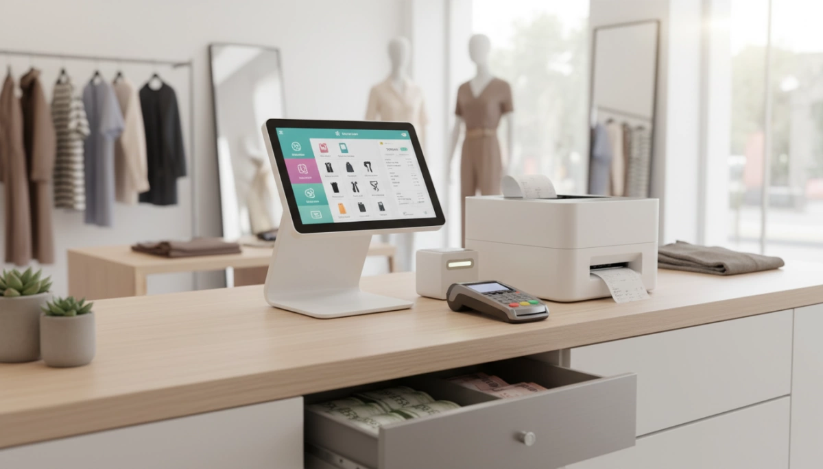 cash register POS hardware for fashion retail