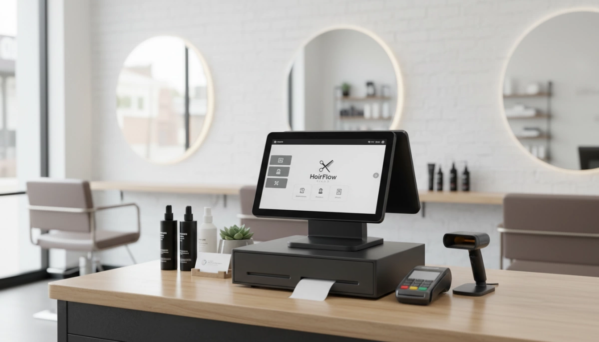 cash register POS terminal for hair salons features